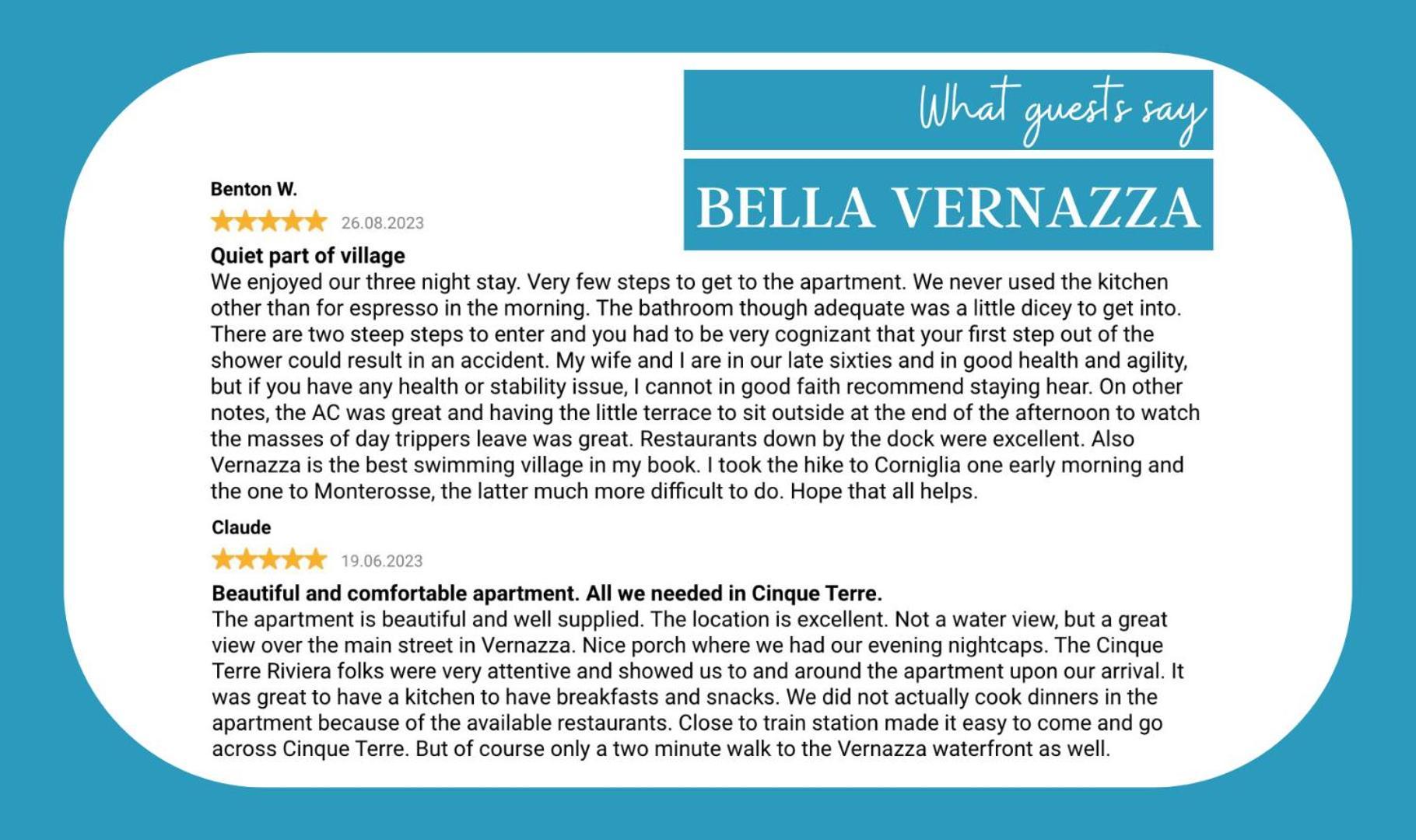 Bella Vernazza Leilighet Eksteriør bilde